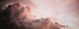 Pink puffy clouds