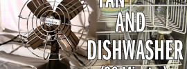 Electric fan and a dishwasher