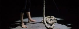 Coiled rope on the floor