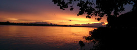 Sunrise over a lake